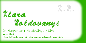 klara moldovanyi business card